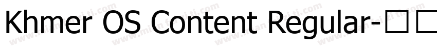Khmer OS Content Regular字体转换
